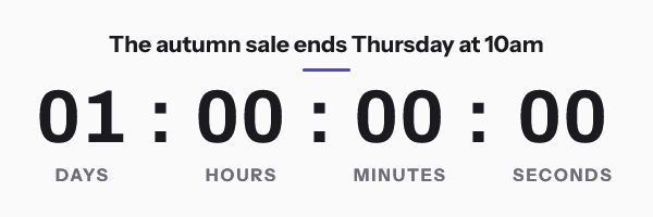 The same countdown reading 01 days 00 hours 00 minutes 00 seconds
