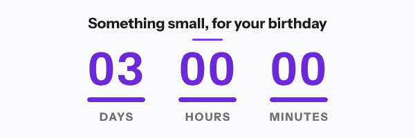 Something small: Something small, for your birthday, with its countdown