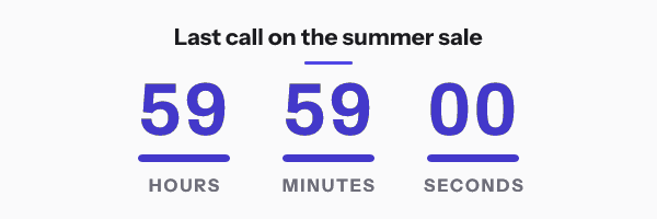 Last call: Last call on the summer sale, with its countdown