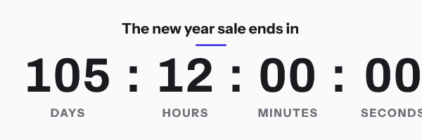 New year sale: The new year sale ends in, with its countdown