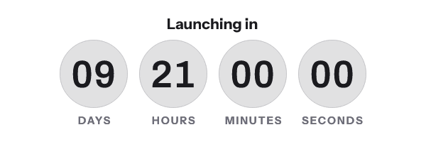 Launching in: Launching in, with its countdown