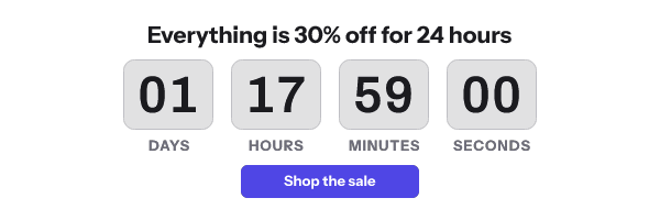 The Twenty four hour sale timer drawn at 06:00 UTC: 1 day 17 hours 59 minutes left.