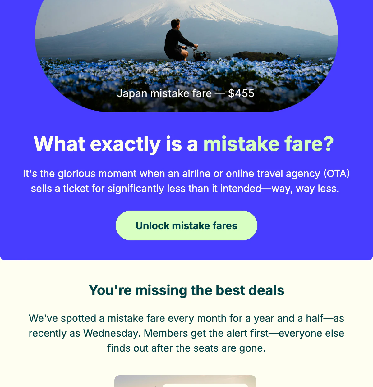 The Going email as Going sent it, with no countdown in it