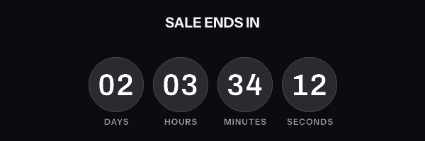 The circles timer style, rendered by the EmailTimer.App engine