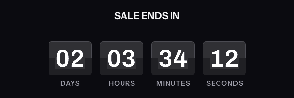 The flip timer style, rendered by the EmailTimer.App engine