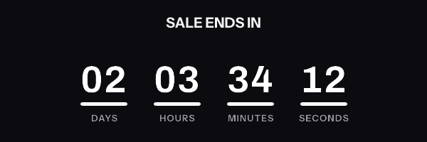 The underline timer style, rendered by the EmailTimer.App engine